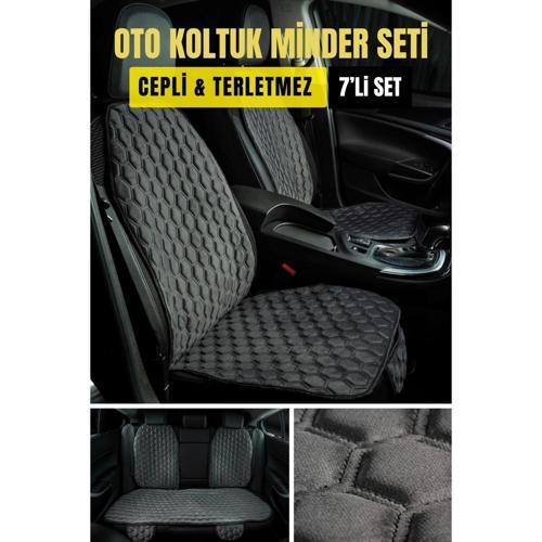 PREMİUM BABYFACE KUMAŞ OTO MİNDER SETİ ANTRASİT( 7 PARÇA)