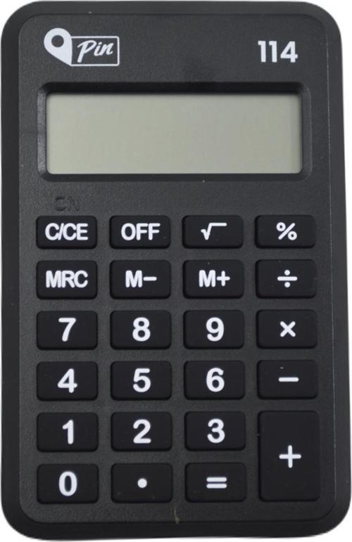 114 8 Hane Siyah Mini Hesap Makinesi GKE