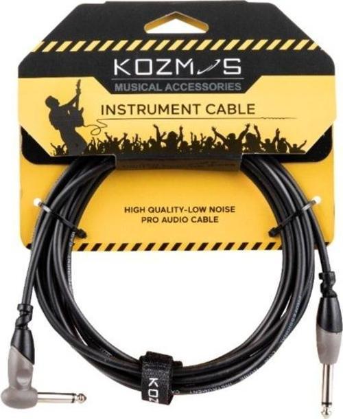 Kcl-156-3M Siyah-Gri 3 Metre Açılı Gitar Enstrüman Kablosu