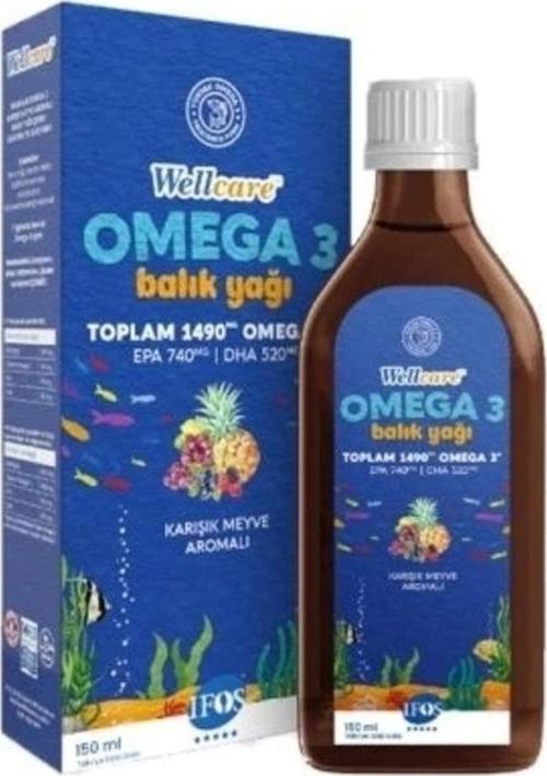 Omega 3 Doğal Karışık Meyve Aromalı Balık Yağı 150 Ml