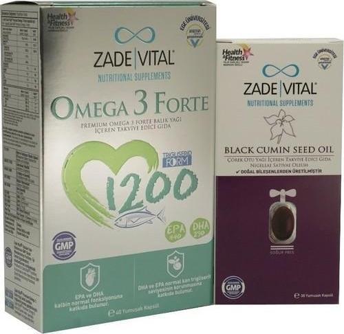 Zade Vita Omega 3 Forte + Çörek Otu Yağı 30 Kapsül Hediye