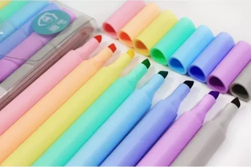 8'li Fosforlu Pastel Renkler