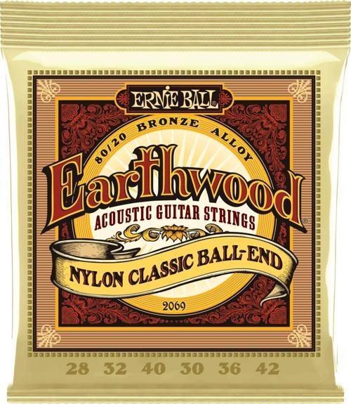P02069 Earthwood Folk Klasik Gitar Teli Topuz Uçlu