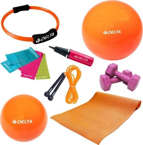 4 MM Minderli PTCS Turuncu Full Pilates Seti 85 cm - 20 cm