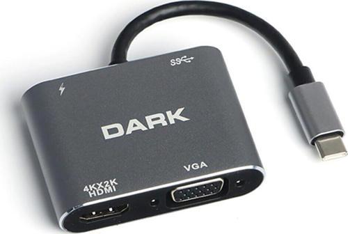 Usb 3.1 Type-C Den 4K Uhd Hdmi - Vga Dönüştürücü Adaptör