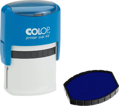 PRINTER OVAL 44 MAVİ KASA MAVİ KEÇE - 28X44MM