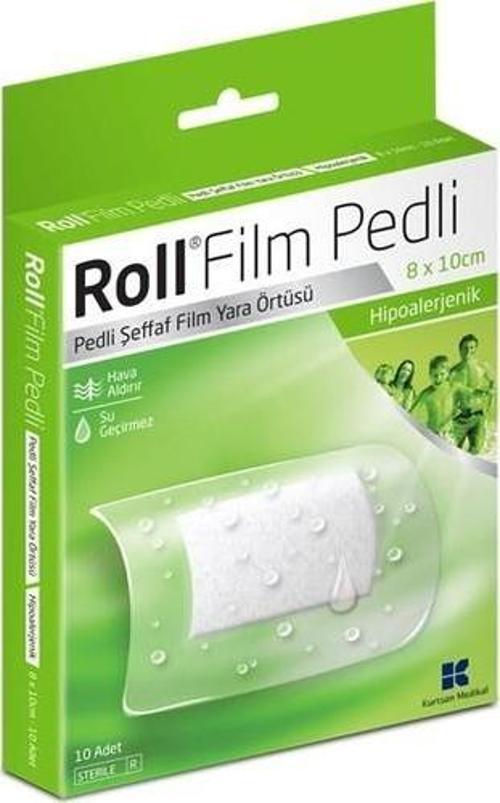 Film Pedli 8X10 Cm 10Lu Steril Pedli Film Yara Örtüsü Su Geçirmez
