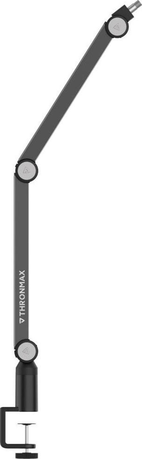 S1 Caster Boom Stand Siyah 3m Type-C USB 360° Ayarlanabilir Kablo Klipsli Mikrofon Standı 34971