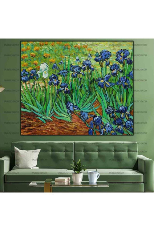 Vincent Van Gogh-İrisler Reprodüksiyon Yağlı Boya Tablo