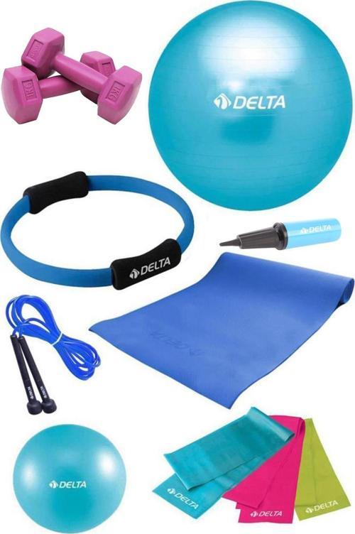 4 MM Minderli PTS Turkuaz Full Pilates Seti 65 cm - 20 cm