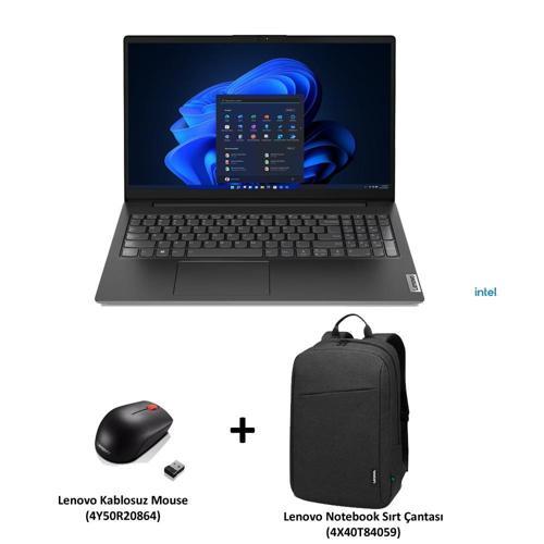 Nb V15 Notebook 83A100A5Tr I5-13420H 16Gb 512Ssd O/B 15.6 Dos Sırt Çantası(4X40T84059) + Kablosuz Mouse