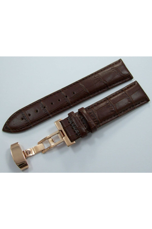 Klipsli Kayışı 24Mm Kahverengi Saat Kordonu