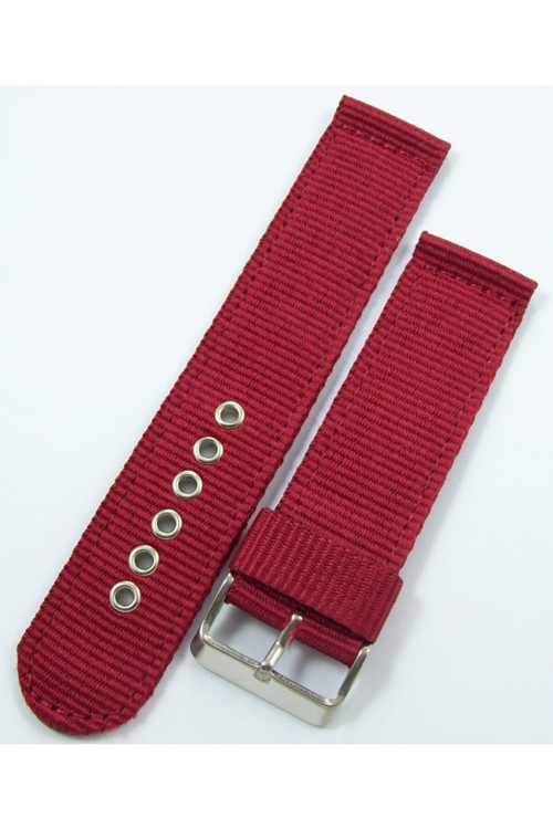 Kumaş Perlon Bordo 20Mm Spor Saat Kordonu Saat Kayışı Nato