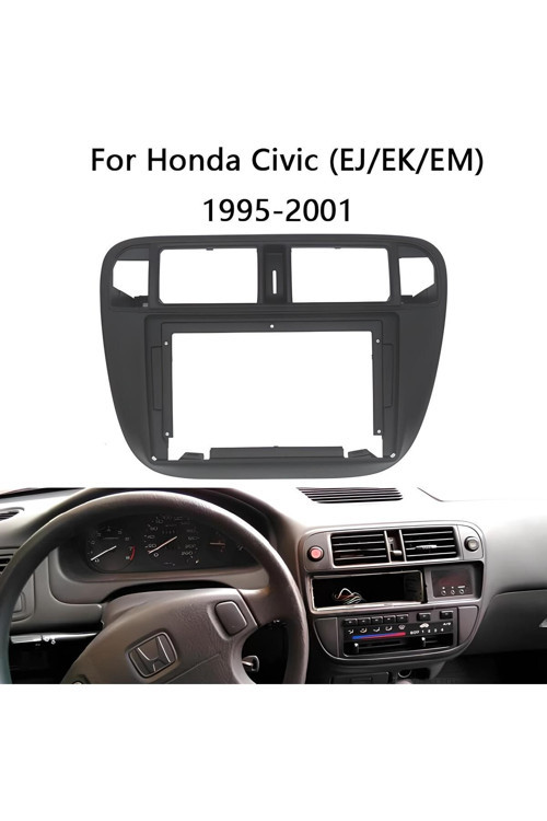 Honda Civic İes- 1996-2001 Arası-9'' Uyumlu Multimedya Çerçevesi-Direksiyon Uyumlu Teknik Destekli