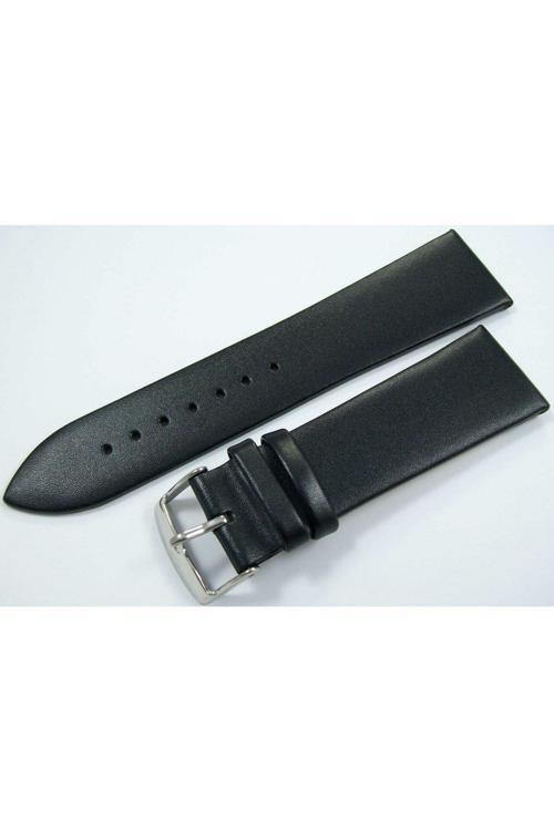 20Mm Siyah Deri Saat Kayışı Dikişsiz Klasik Saat Kordonu