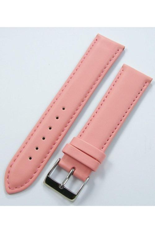 Bizon Pembe Deri Saat Kordonu 20Mm Klasik Dikişli Saat Kayışı