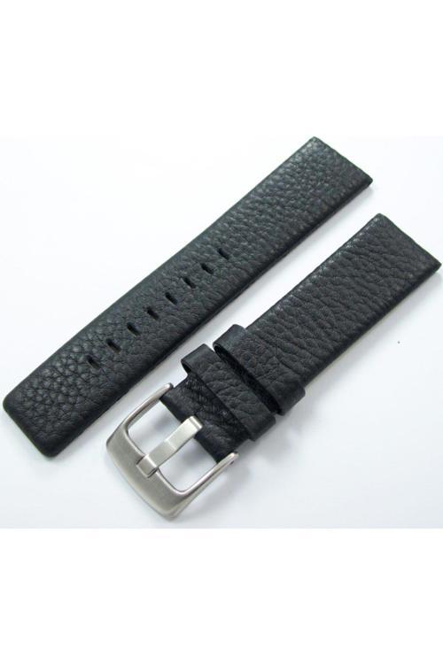 22Mm Siyah Deri Saat Kayışı