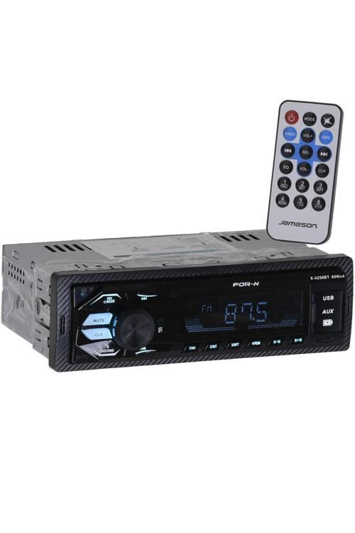 4X60W Usb Girişli Bluetooth'Lu 7 Renkli Işıklı Ekran Radyo Oto Teyp X-4250 Bt