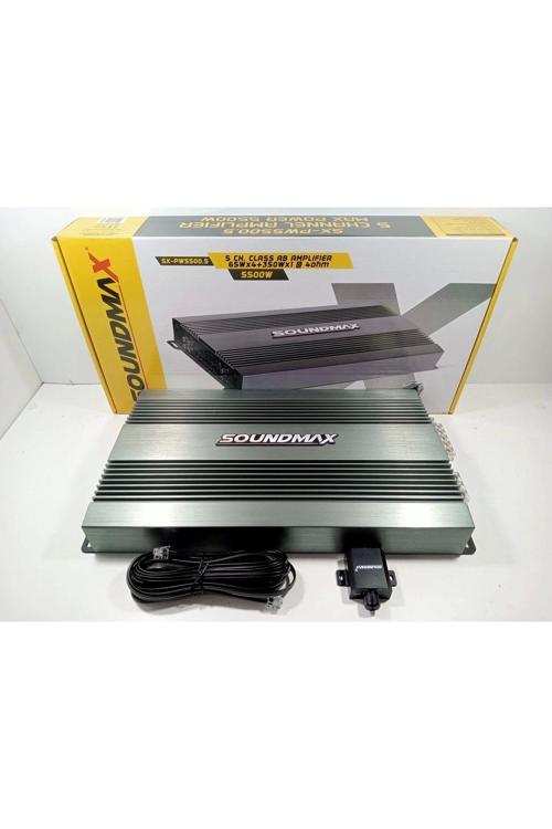 Soundmax 5 Kanal Amfi – Soundmax Sx-Pw5500.5 – 5500W Bass Kontrollü Oto Anfi
