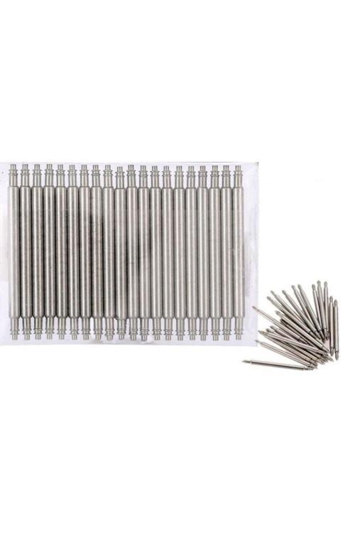 50 Adet 22Mm Saat Pimi Yaylı Susta Kordon Spring Bar Çelik Paslan
