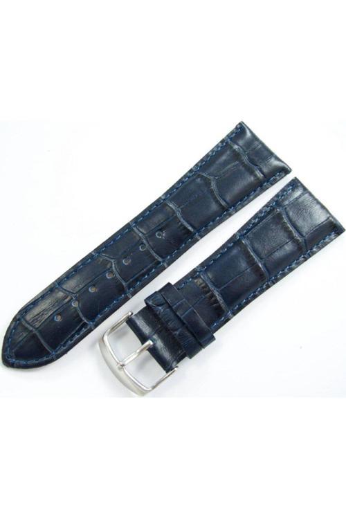Bizon Deri Saat Kayışı Lacivert 30Mm Kordon 1. Kalite Dikişli Kro