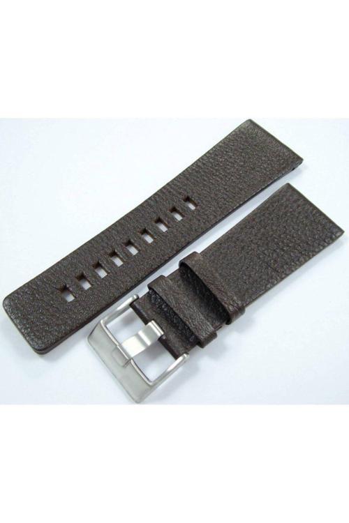 Azzuro 29Mm Çift Pimli 2 Kahverengi Deri Saat Kayışı Kordonu Dz