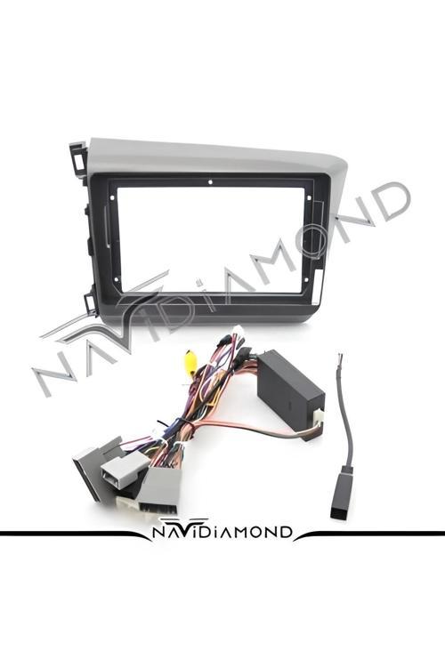 Honda Civic Uyumlufb7- 2012-2015 Arası-9'' Multimedya Çerçevesi-Direksiyon -Soketli-Teknik Destek