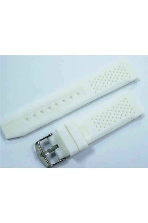 Lacost Model Silikon Saat Kordonu Beyaz 20Mm Slikon Saat Kayışı