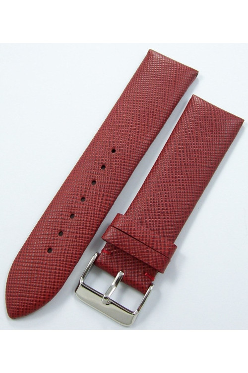 Bizon Bordo Deri Saat Kordonu 18Mm Dikişsiz Klasik Saat Kayışı