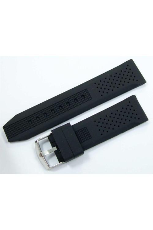 Lacost Model Silikon Saat Kordonu Siyah 22Mm Slikon Kordon Kolçak