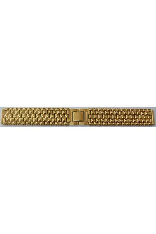 Sarı Altın Kaplama 1.Kalite Saat Kordonu Metal Kordon 18Mm Gold03