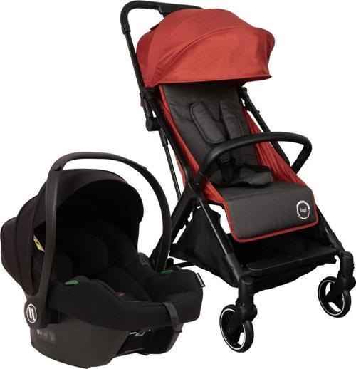 Gravity Autofold Black Cosmo Travel Sistem Bebek Arabası Red