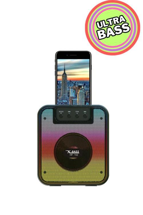 A + Bass Professional Taşınabilir Işıklı Tf Kart Usb Bluetooth Aux Girişli Bt Speaker