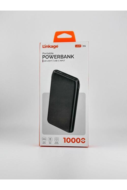 10000 Mah Siyah Powerbank Şarj Cihazı – Micro, Usb Ve Type-C Girişli