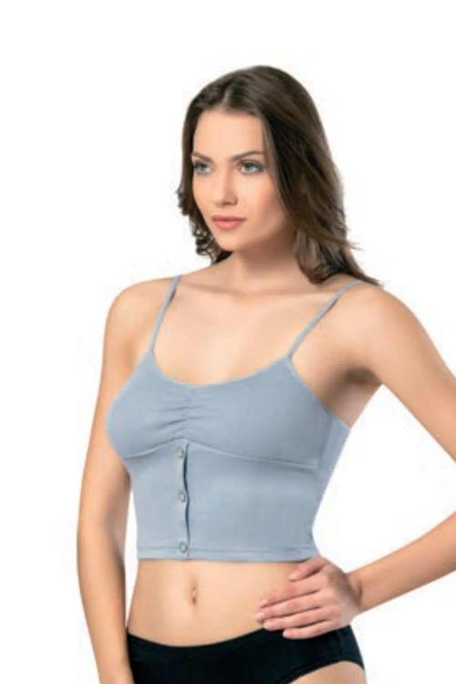 Düğme Detaylı Crop Kota 6441