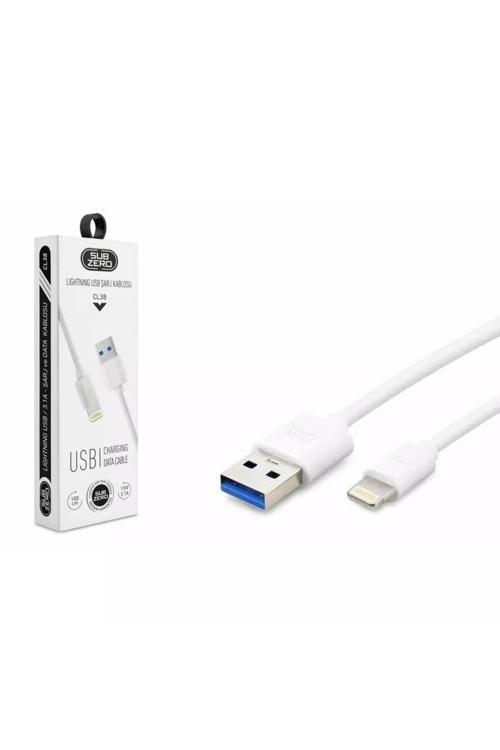 İphone Tüm Cihazlarla Uyumlu Şarj Kablosu Cl38 3.1A 1 Metre Lightning Hızlı Şarj Destekli
