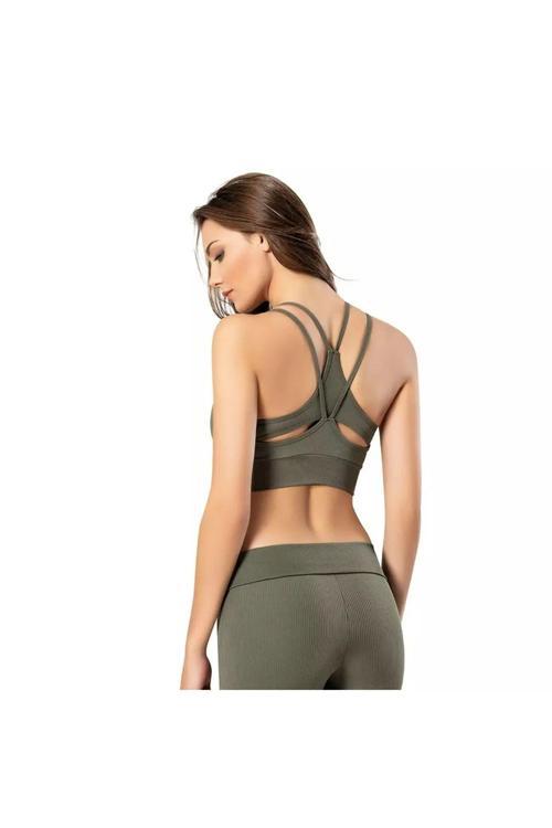 Kadın Tek Büstiyer Çif İp Askılı Askısı Sırt Detayıyla Bağlantılı Fitilli Kota6433