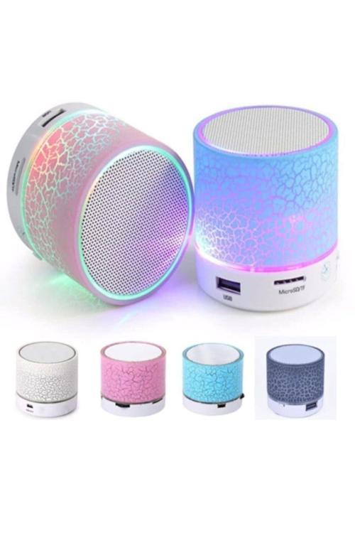 Çok Renkli Işıklı Taşınabilir Bluetooth Wireless Hoparlör Kablosuz Ses Bombası