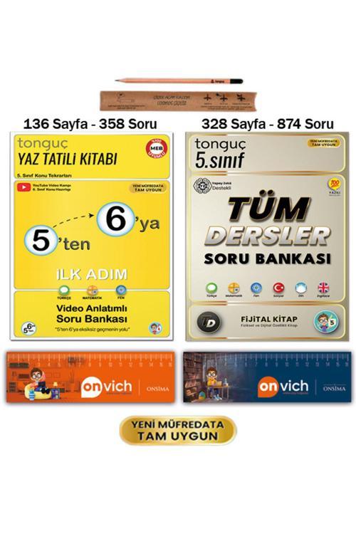 Tonguç Yayınları 6. Sınıf 5 Ten 6 Ya İlk Adım Yaz Tatili Kitabı - Tüm Dersler Soru Bankası Tekrar Seti 2 Kitap