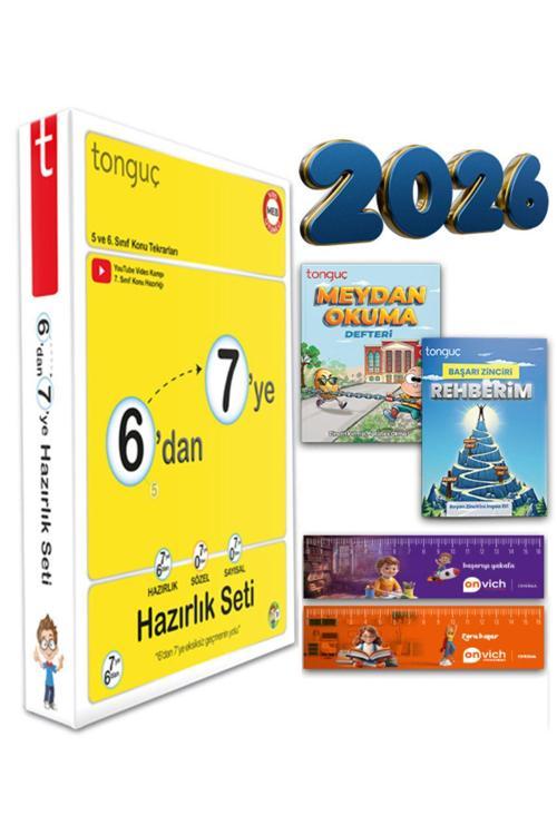 Tonguç Yayınları 7. Sınıf 6 Dan 7 Ye Hazırlık Yaz Tatili Tekrar Seti 3 Kitap- Meydan Okuma Başarı Zinciri Hediye