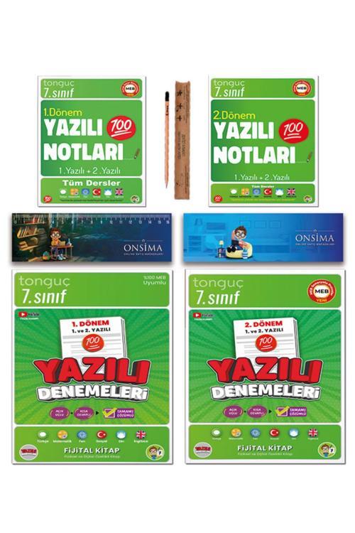 Tonguç Yayınları 7. Sınıf Yazılı Denemeleri - Yazılı Notları Tüm Dersler 1. Ve 2. Dönem Set 2 Kitap