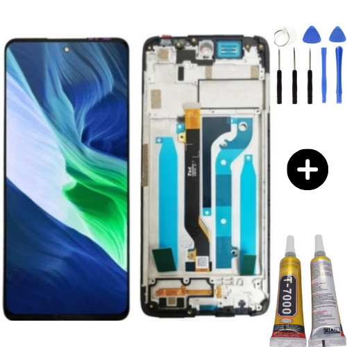 İnfinix Note 10 Uyumlu Çıtalı Lcd Ekran Dokunmatik + Montaj Seti