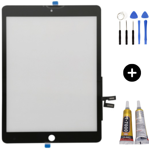 iPad 9.Nesil A2602-A2603-A2604-A2605 Uyumlu Dokunmatik Siyah + Montaj Seti
