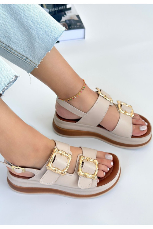 Stan Bej Cilt Sandalet 39