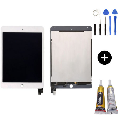 iPad Mini 4 A1538-A1550 Uyumlu A Kalite Lcd Dokunmatik Full Beyaz + Montaj Seti