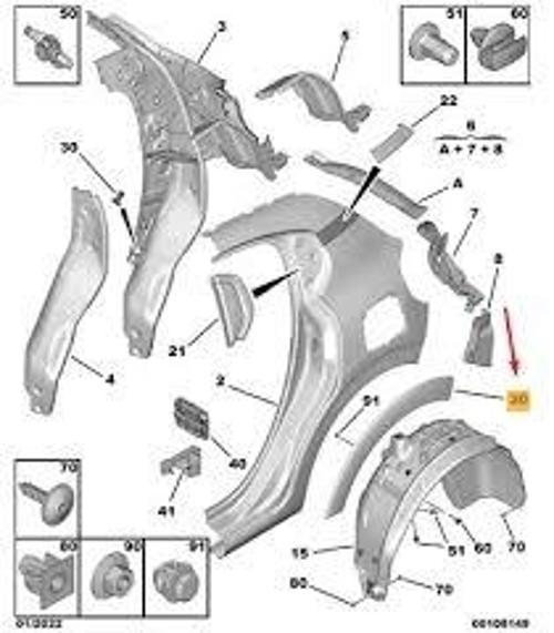 Arka Çamurluk Cıta Sol C3 Psa C3 (B618) B.M 2016- (Oem No: 9812088880)
