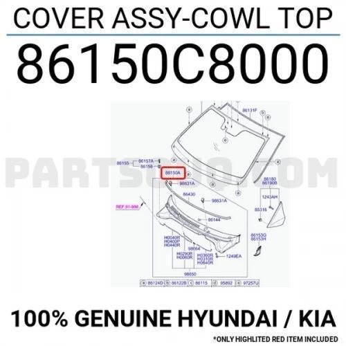 Cam Alt Izgara İ20 Ön 2015-2018 (1 Adet) (Oem No: 86150-C8000)