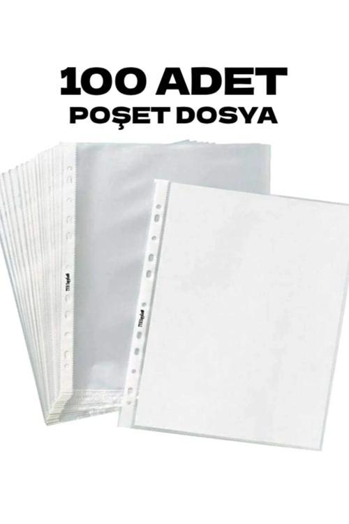 100 Adet A4 Şeffaf Dosya Föy Poşet Dosya