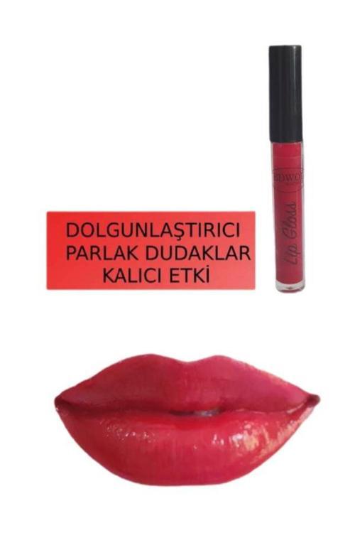 Make Up Likit Işıldayan Dolgunlaştırıcı Parlak Lips Glos Kırmızı Ruj
