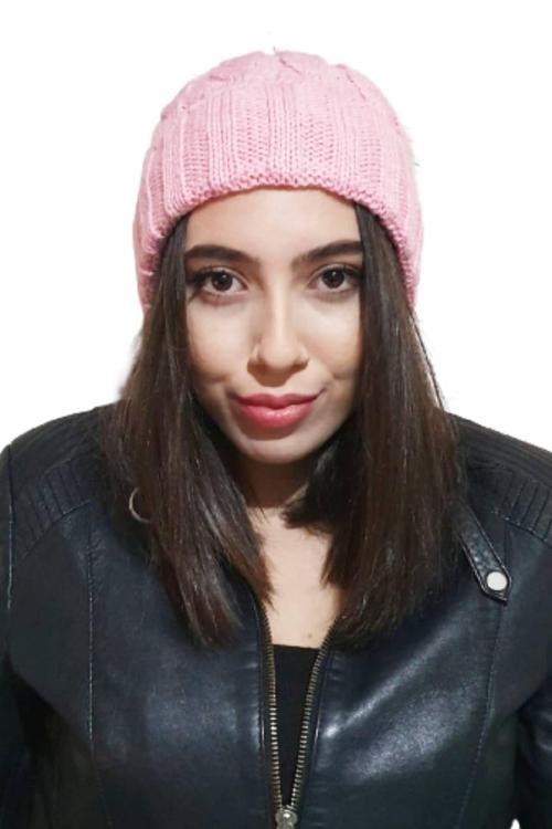 Kadın Tüylü Bere Pembe
